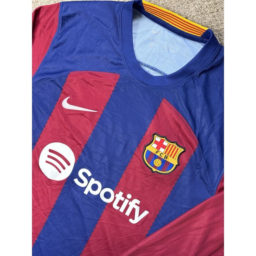 Nike FC Barcelona 2023-24 Home Jersey - Stadium Version - Long Sleeve Large